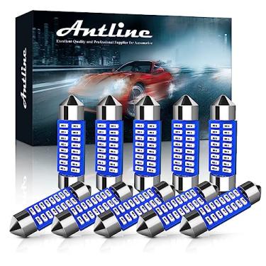 Imagem de Antline Lâmpada Led 6418 6411 De3425 C5W De3423 36 Mm 1,42" Azul, Super Brilhante, Sem Erros, Substituição De 12 Volts Para Espelho Vaidade, Mapa Interno, Luzes Para-Sol (Pacote Com 10)
