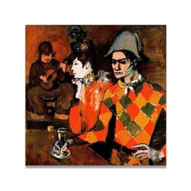 Imagem de Arlequim com murais de Diego Rivera de vidro – Arte de realismo socialista mexicano, muralista do século 1642, coleção clássica do museu de Nova York para decoração de casa 30 x 30 cm