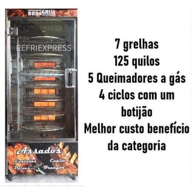 Imagem de Máquina de Assar Frangos e carnes 125kg - Brasgrill, BR55, 110V