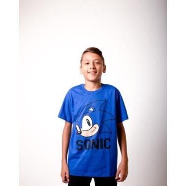Imagem de Camiseta Sonic Infantil Camisa Estampada Jogo Game Básica - Glev Conce