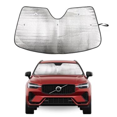 Imagem de Para-brisa para Volvo XC60 2018-2025 Protetor solar para janela frontal viseira refletiva dobrável protetor solar bloqueador UV protetor de privacidade HeatShield mantém o refrigerador do seu carro