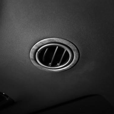 Imagem de YOUTOOCAR Tampa de tomada de ar condicionado de telhado de grão de madeira compatível com acessórios Kia EV9