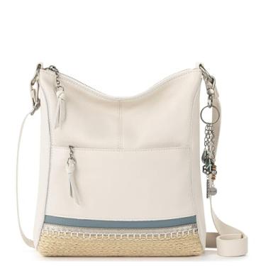 Imagem de The Sak Bolsa tiracolo de couro Lucia - Bolsa feminina de couro premium para uso diário e viagens - Bolsa transversal com zíper, Espadrille Coastal Block, Medium