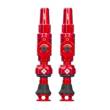 Imagem de Muc-Off Válvulas sem câmara Big Bore Lite, vermelho 45 mm - Tampas de poeira projetadas com precisão para bicicletas com tecnologia revolucionária de fluxo de ar - Tampas de válvula Presta para