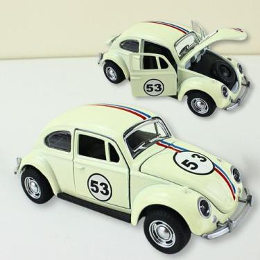 Imagem de Carrinho de Ferro Fusca Herbie 53 Miniatura Colecionável Escala 1:32 c