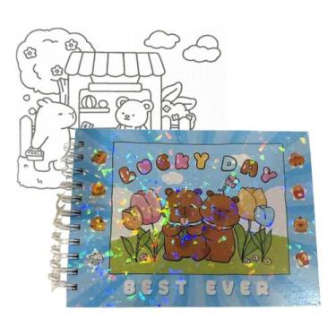 Imagem de Livro De Colorir Pintar Bobbie Capivara Capa Dura 50 Páginas - Bobbie 