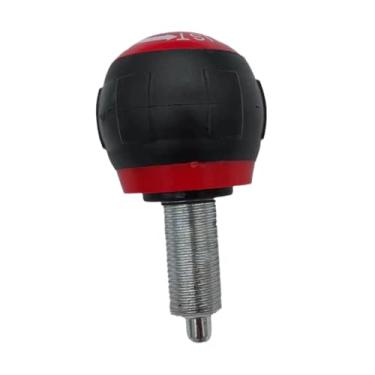 Imagem de UGPLM Botão de pino de tração para bicicleta ergométrica, rosca de metal, máquinas de exercícios, botão de 16 mm, punho ergonômico, fácil instalação para, Altura 9cm, Vermelho