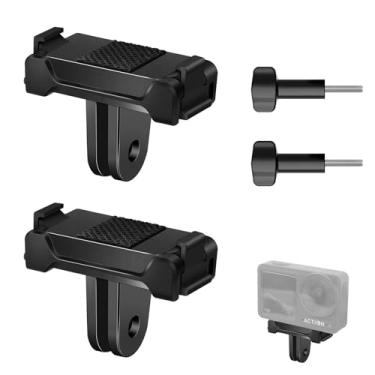 Imagem de Mechrig Sistema magnético de liberação rápida (pacote com 2) para DJI Osmo Action 5 Pro/4/3, kit de montagem vlogging com adaptadores de tripé e parafusos de polegar para tripé e bastão de selfie