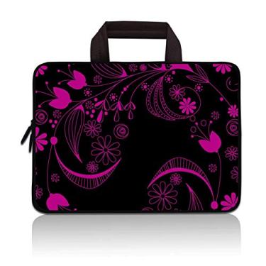 Imagem de RUYIDAY Bolsa para laptop 14 15 15,4 15,4 15,6 polegadas, capa protetora para computador, capa de neoprene macia para transporte para Dell, Lenovo, Toshiba, HP, Chromebook, ASUS, Acer (flores