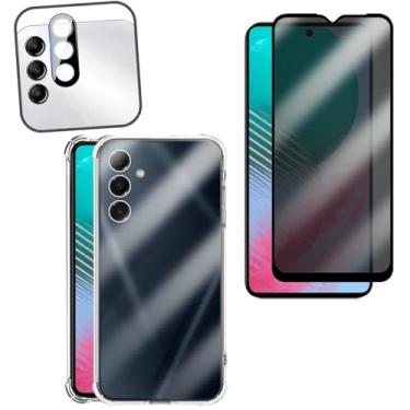 Imagem de Película Anti Spy Privativa para Galaxy M54, Capa Anti Impacto, Proteção de Câmera, Vidro Temperado 9H