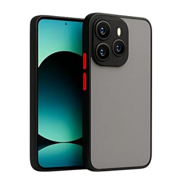 Imagem de Capa Capinha Preta Translúcida Com Proteção de Câmera Para Redmi Note 14 4G Tela de 6.67 Polegadas - (Hard Glass Store)