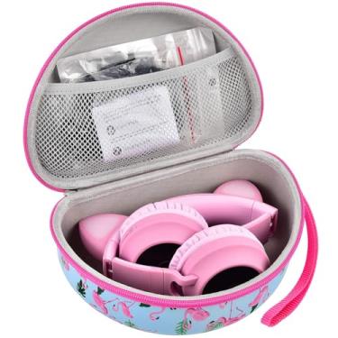 Imagem de Capa de fone de ouvido para Riwbox CT-7 rosa/para Jack CT-7S verde gato 3,5 mm/para iClever IC-HS01/para Mpow BH297B com fio/para fone de ouvido sem fio Bluetooth Picun para crianças apenas caixa