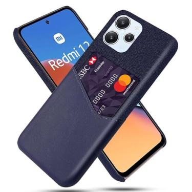 Imagem de Capa para Xiaomi POCO M6 PRO 5G,Tela e tampa de couro PU,Antideslizante,360°cobertura completa à prova de choque com 1 slot de cartão atrás,Prevenção de queda-Blue