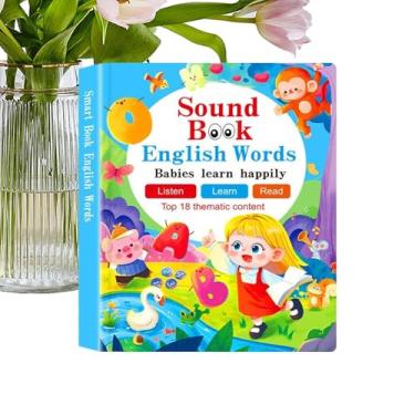 Imagem de Livros Sonoros para Bebés,Brinquedos Educativos de Leitura - Brinquedos Eletrónicos com Jogos Sensoriais e Leitor de Voz para Crianças Aprenderem a Ler