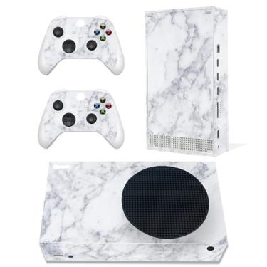 Imagem de Adesivo de película compatível com console Xbox Series S, capa protetora de vinil decalque para controle sem fio (branco)
