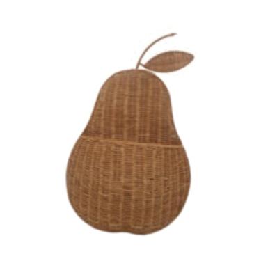 Imagem de ＫＬＫＣＭＳ Cesta de Armazenamento Suspensa para Parede, Organizador de Flores E Vegetais, Decoração para Casa, pera, Tamanho real