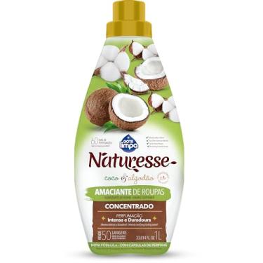 Imagem de Amaciante Concentrado Naturesse – Coco e Algodão Perfumação Intensa e Duradoura - Hipoalergênico - 1L