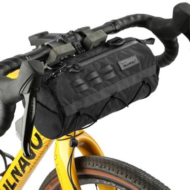 Imagem de Rhinowalk Bolsa de guidão de bicicleta, impermeável, bolsa frontal de bicicleta, bolsa de armazenamento de quadros, mountain road bikes, bolsa de ombro profissional, acessórios de ciclismo - preta