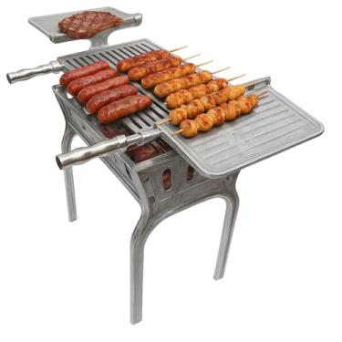 Imagem de Churrasqueira Mund 80cm Portátil Em Alumínio Fundido Com 2 Bandejas