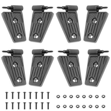 Imagem de Kit de dobradiça de porta adequado para Jeep Wrangler JK JKU Sport Rubicon Sahara X Unlimited 2007-2018, acessórios externos de liga de alumínio (pacote com 8)