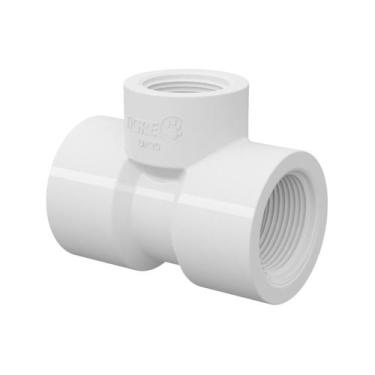 Imagem de Tee rosca branco tigre 3/4"x1/2" - Tigre tubos e conexões