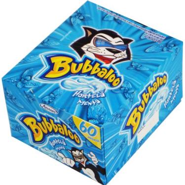 Imagem de Trident Chiclete Bubbaloo Sabor Hortelã Display Com 60 Unidades