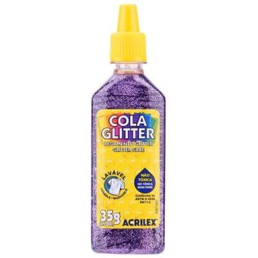 Imagem de Cola com glitter Acrilex lilás 35g