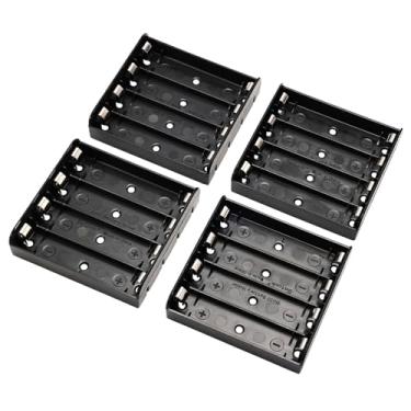 Imagem de Pacote com 4 suportes de bateria 18650 para montagem em PCB, 4 compartimentos cada, apenas baterias de lítio planas, pinos de aço niquelados, projetos DIY e eletrônicos