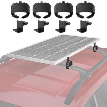 Imagem de Kit de montagem de painel solar BougeRV para carros com barras transve