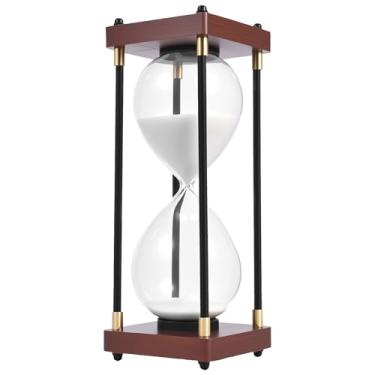 Imagem de ZJRDYYK Temporizador de Areia Decorativo Ampulheta 15 Minutos / 30 Minutos, Temporizador de Areia Vintage, Temporizador de Areia Retrô para Jogos Sala de Aula Cozinha Escritório em Casa (Branco 30