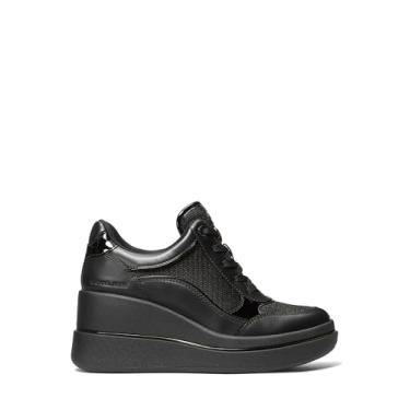 Imagem de Michael Kors Tênis feminino Emmy Wedge Trainer, Preto, 36