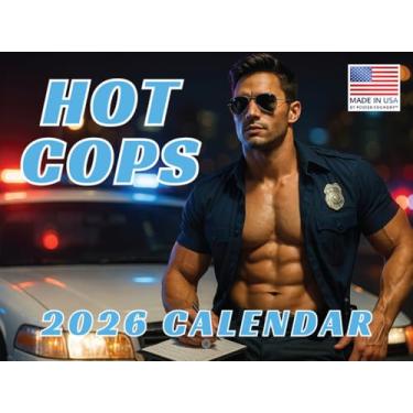 Imagem de Calendário de parede Hot Cop 2026 Sexy Police Men mensal 12 meses | Feito nos EUA