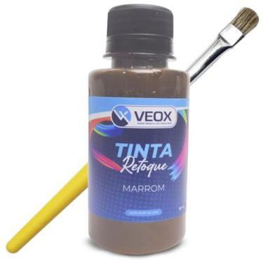 Imagem de tinta para couro, sapato bolsa, jaqueta veox retoque premium, marrom