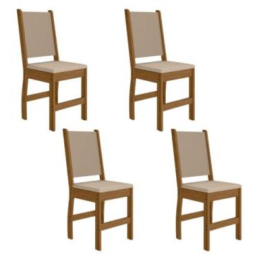Imagem de Kit 4 Cadeiras de Jantar Mdf Clara - Poliman Móveis