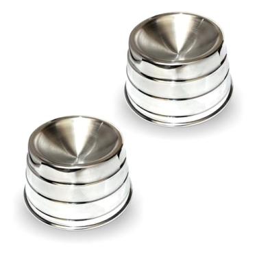 Imagem de Kit 2 Comedouro Ergonômico Elevado Para Gatos Pet Alumínio