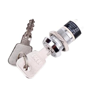 Imagem de Generic Interruptor de chave de fechadura eletrônica 2No 2NC Interruptor de segurança de fechadura tipo pull out 4 terminais Chave de travamento elétrico 2