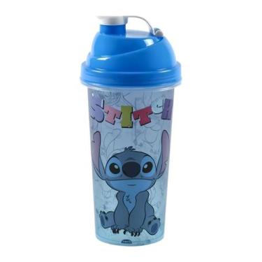 Imagem de Copo Shakeira Infantil 580ml Com Misturador Academia Stitch - Plasutil