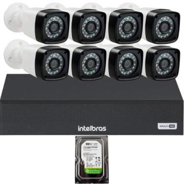 Imagem de Kit Cftv 8 Câmeras Segurança Full Hd Dvr MHDX Intelbras 8 canais