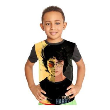 Imagem de Camiseta Infantil Harry Potter Full Print Ref:212 - smoke, Preto, 12
