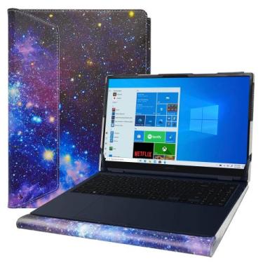 Imagem de Capa de couro PU para laptop Alapmk para modelos Lenovo e Dell