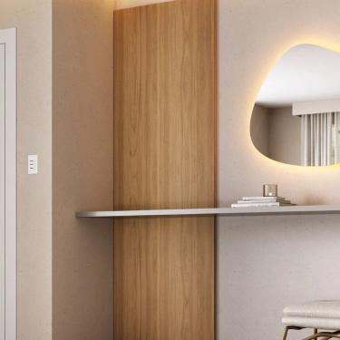 Imagem de Painel para Tv até 32 Polegadas 80x230cm Liso Aruá Cabecasa Madeiramadeira Jatoba