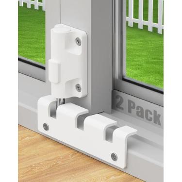 Imagem de Fechadura de porta deslizante WINONLY, pacote com 2 barras de seguranç