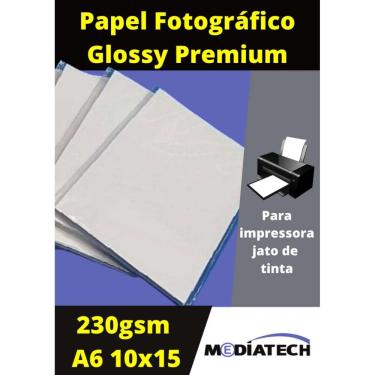 Imagem de Papel foto glossy 10x15 gramatura 230g 100fls A6