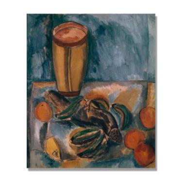 Imagem de Raoul Dufy Prints, (natureza morta com bananas), pôster de viagem vintage, arte impressionista, imagem de arte de parede em tela para decoração de casa. Somente tela de 60 x 72 cm - 23,6 x 28,3 pol