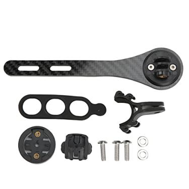 Imagem de Pilipane Suporte para computador de bicicleta, haste integrada, fibra de carbono, liga de alumínio, suporte de computador para bicicleta CATEYE Bryton Baiyiteng IGPSPORT Blackbird Series
