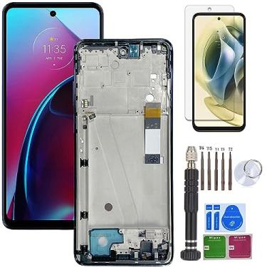 Imagem de HQB-STAR Moto G Stylus 5G 2022 XT2215 XT2215-1 XT2215-DL Tela LCD Touch Digitalizador Assembléia para Motorola Moto G Stylus 5G 2022 Peça de substituição de tela com ferramentas azul aço (com moldura)