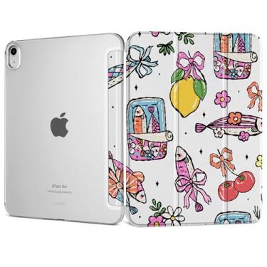 Imagem de DONGKE Capa inteligente para iPad Air 11 polegadas M3 2025 M2 2024, iPad Air 5ª 2022/4ª geração 2020 10,9 polegadas, fina, dobrável, capa rígida de policarbonato translúcido - [despertar/hibernar