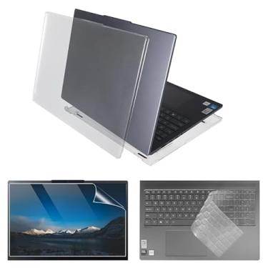 Imagem de uconsmimo Conjunto de capas de laptop para 2025 IdeaPad Slim 5 Gen 10 40.6 cm, resistente a arranhões e quedas, capa protetora transparente fosca + capa de teclado + película de tela