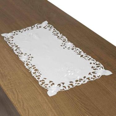 Imagem de Caminho De Mesa Branca 40x90Cm Rafimex