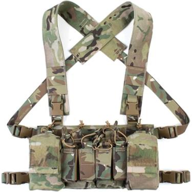 Imagem de Equipamento Modular Tático Da Caixa Com Acessórios De Extesio, Malote Do Mag De 5.56mm, Rapidamente Veste De Traiig Para O Airsoft Exterior De Hutig Shootig, BK, One Size